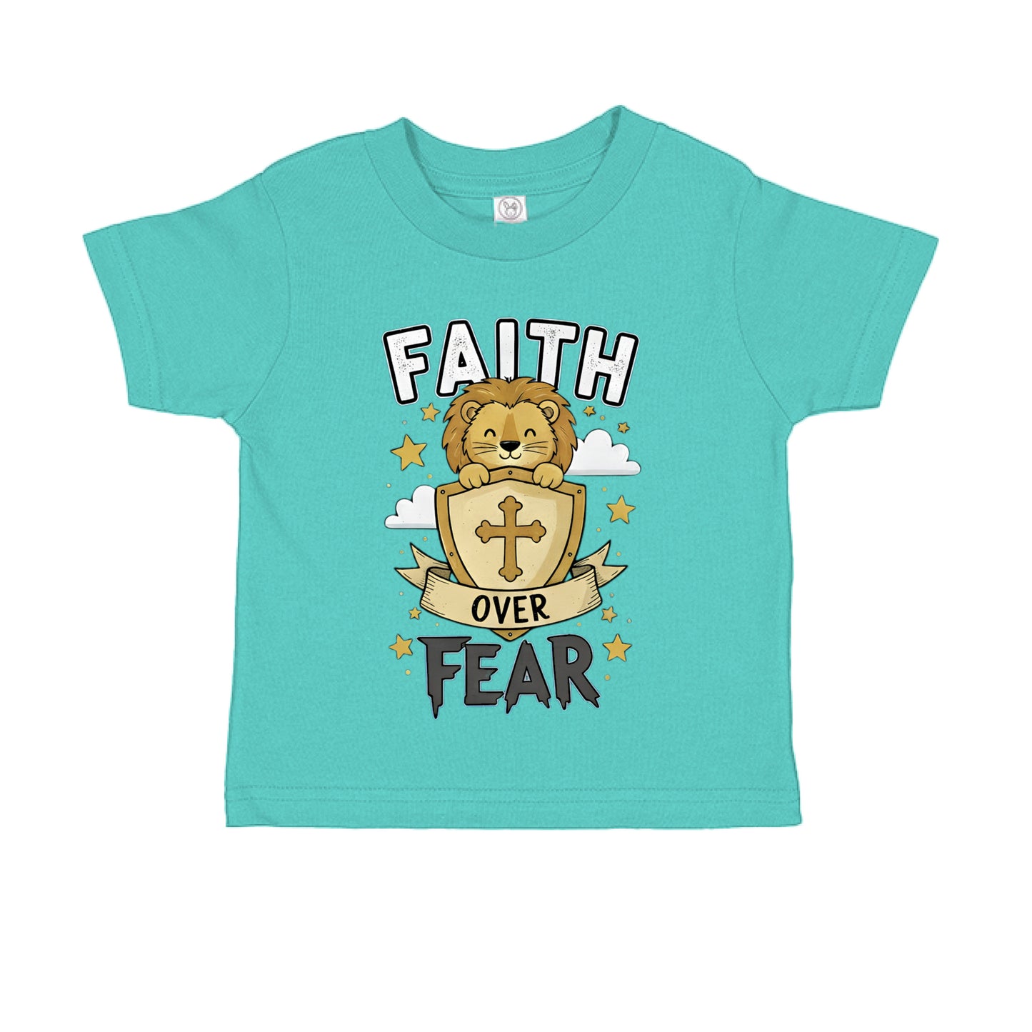 Faith over Fear Boys Faith T-Shirt CARIBBEAN Salvation Clothing and Accessories Apparel