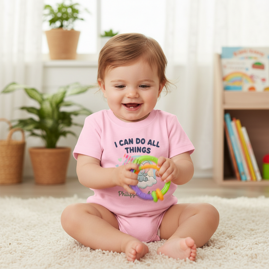 I can do all things Baby Philippians 4:13 Christian T-Shirt Salvation Clothing and Accessories Apparel