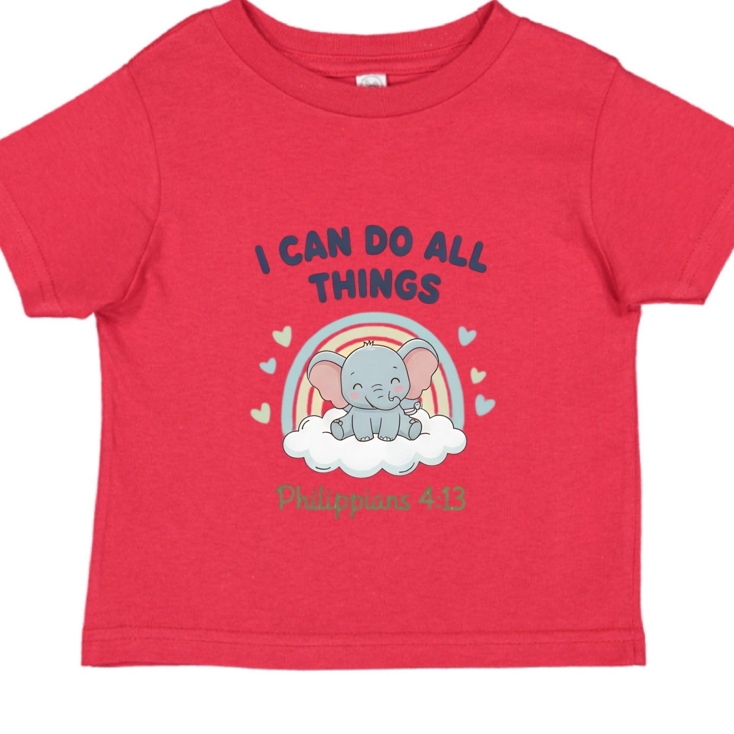 I can do all things Baby Philippians 4:13 Faith T-Shirt RED Salvation Clothing and Accessories Apparel