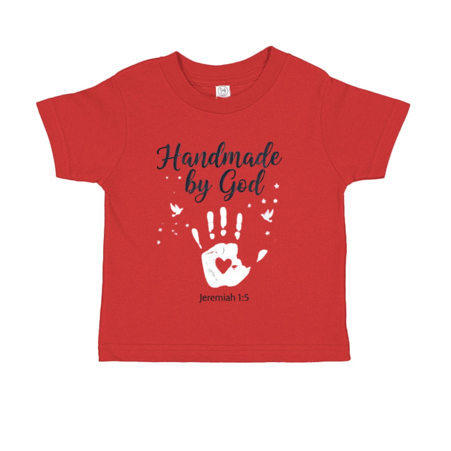 Handmade Jeremiah 1:5 Faith Girls Toddler T-Shirt RED Salvation Clothing and Accessories Apparel