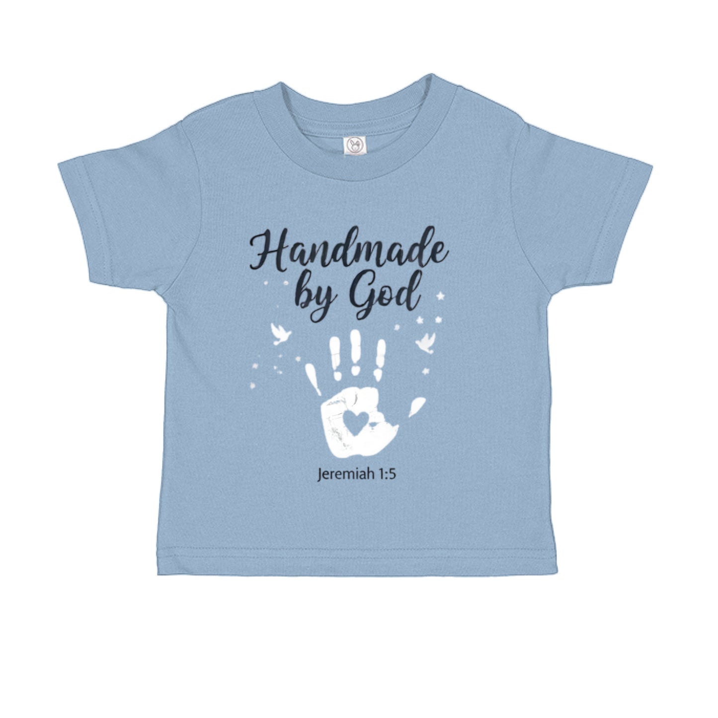Handmade Jeremiah 1:5 Faith Girls Toddler T-Shirt LT.BLUE Salvation Clothing and Accessories Apparel