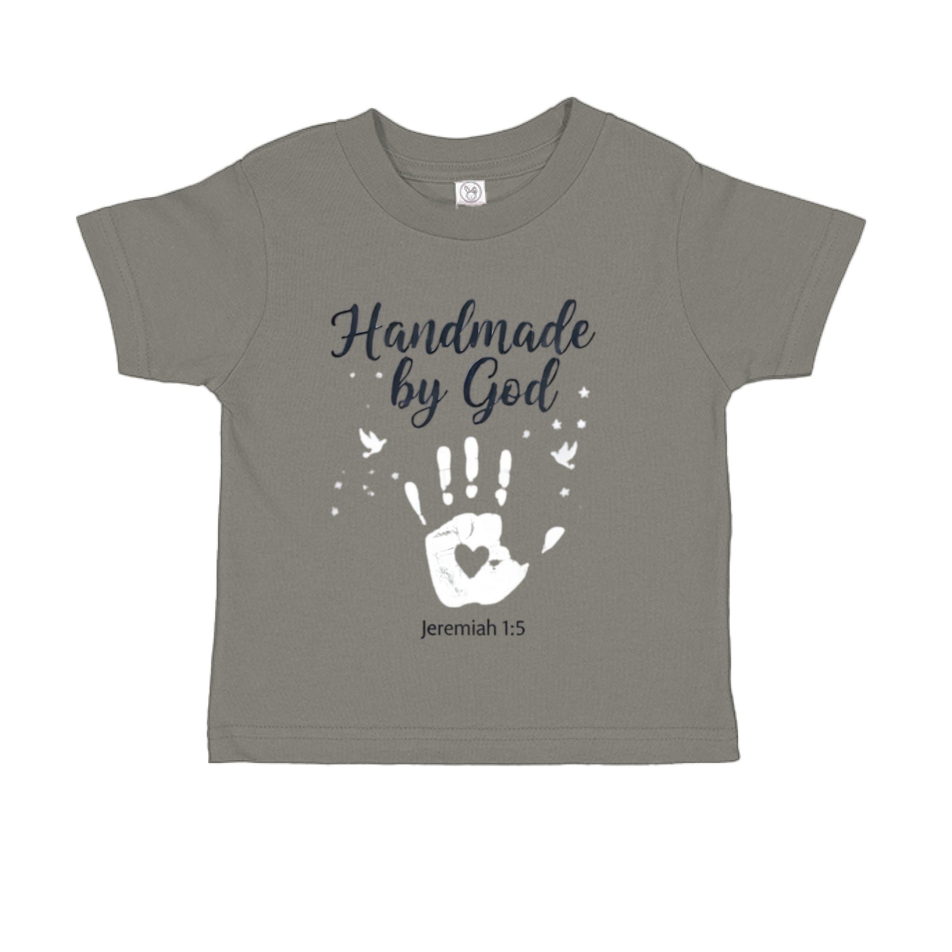 Handmade Jeremiah 1:5 Faith Girls Toddler T-Shirt CHARCOAL Salvation Clothing and Accessories Apparel