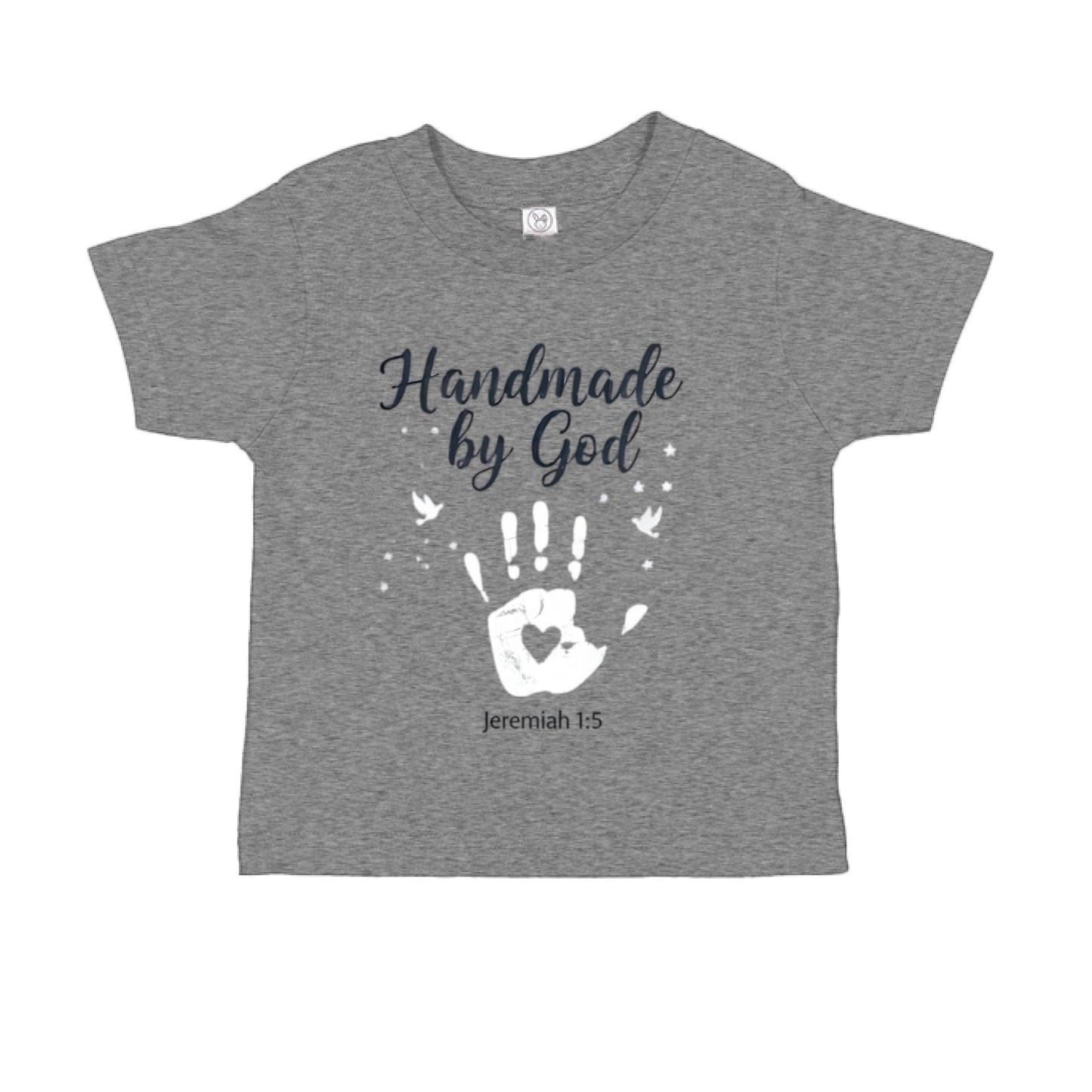 Handmade Jeremiah 1:5 Faith Girls Toddler T-Shirt HEATHER Salvation Clothing and Accessories Apparel