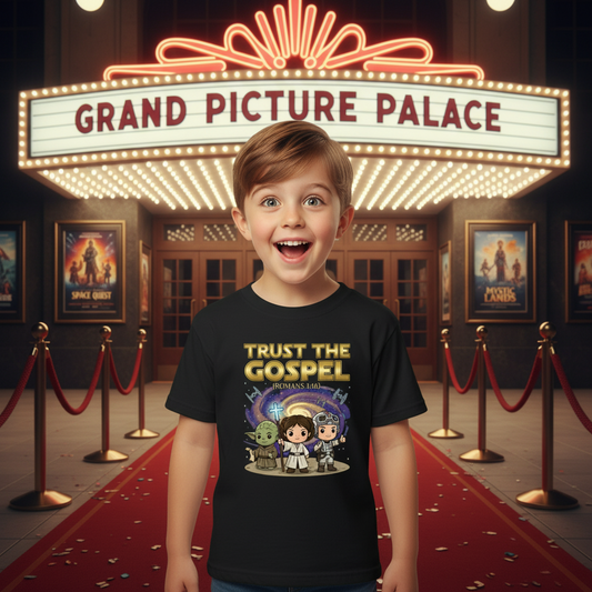 Trust the Gospel Romans 1:16 Christian kids T-Shirt Salvation Clothing and Accessories Apparel