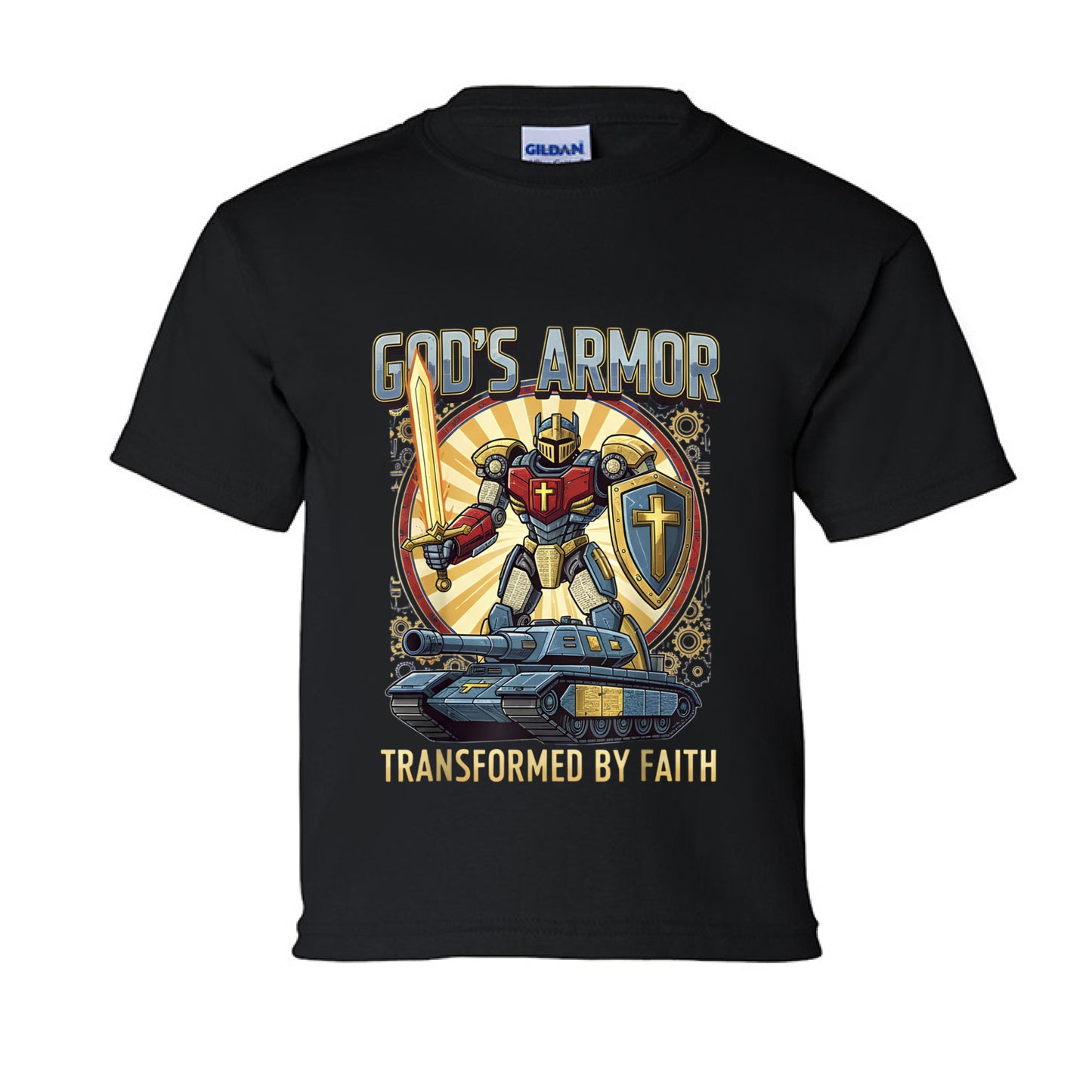 Transformed by Faith Faith kids T-Shirt BLACK Salvation Clothing and Accessories Apparel