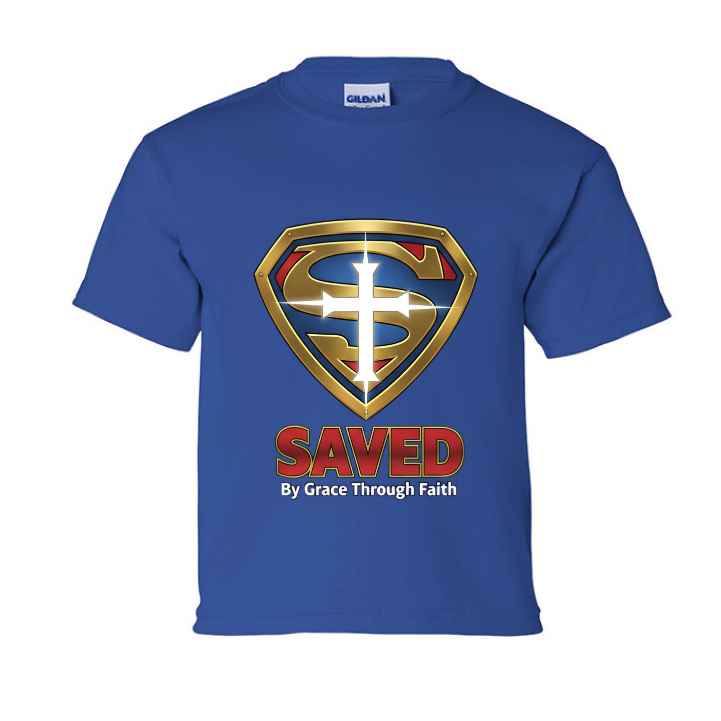 Saved Faith kids T-Shirt ROYAL Salvation Clothing and Accessories Apparel