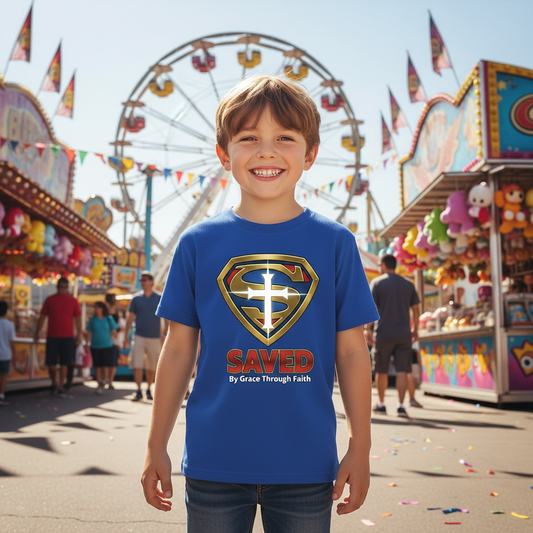 Saved Christian kids T-Shirt Salvation Clothing and Accessories Apparel