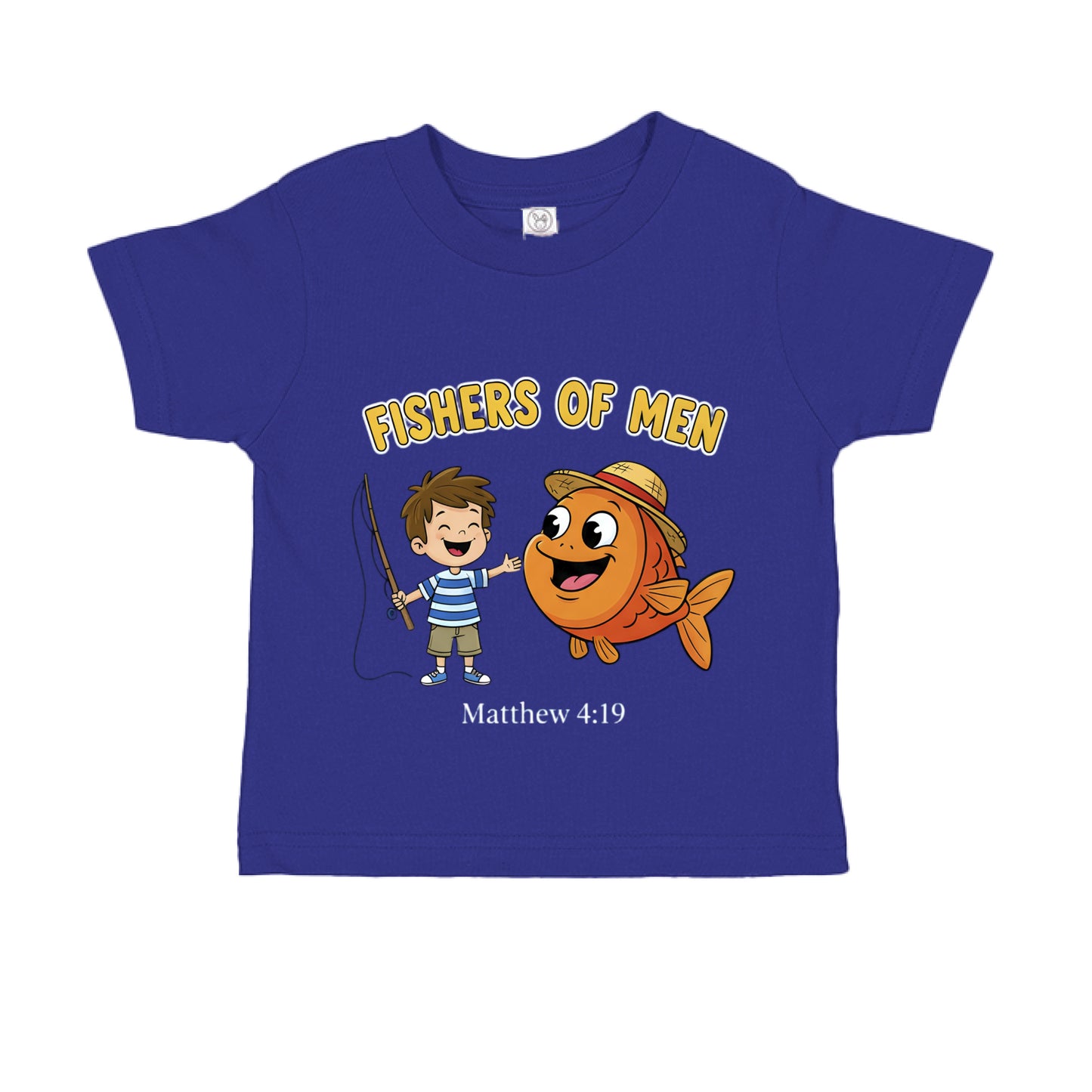 Fishers of men Matthew 4:19 Faith toddler T-Shirt COBALT Salvation Clothing and Accessories Apparel