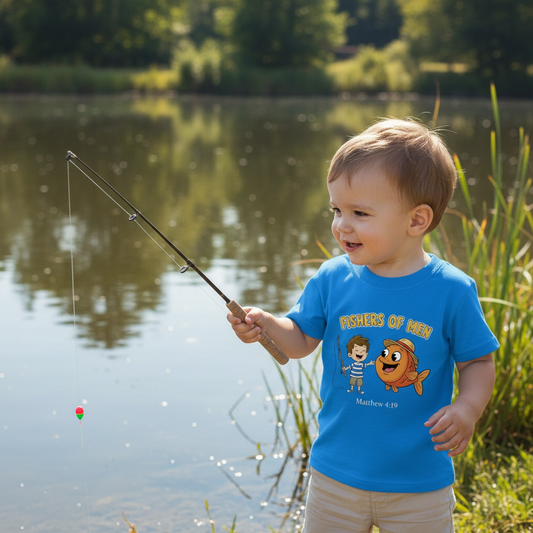Fishers of men Matthew 4:19 Christian toddler T-Shirt Salvation Clothing and Accessories Apparel