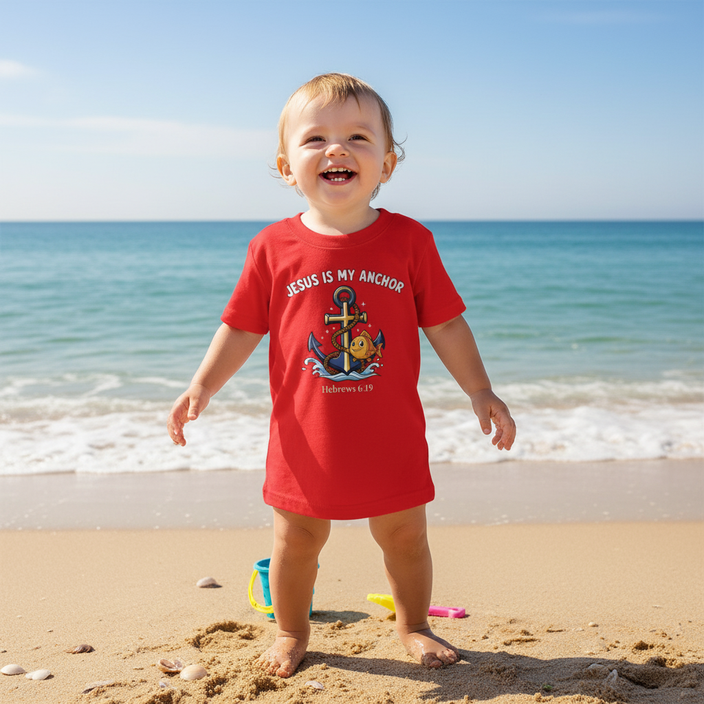 Jesus is my Anchor Hebrews 6:19 Faith toddler T-Shirt Salvation Clothing and Accessories Apparel