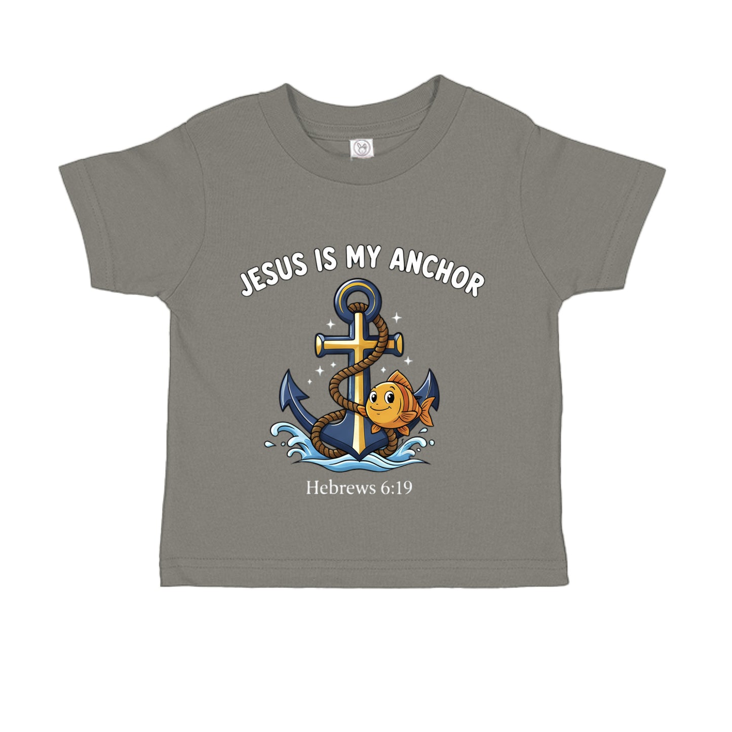 Jesus is my Anchor Hebrews 6:19 Faith toddler T-Shirt CHARCOAL Salvation Clothing and Accessories Apparel