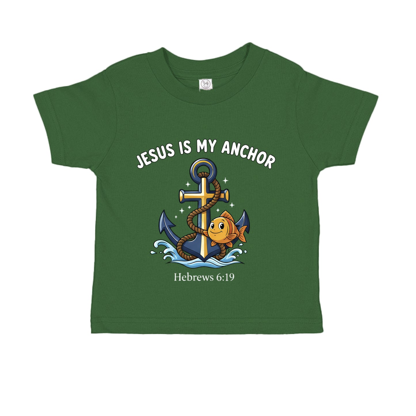 Jesus is my Anchor Hebrews 6:19 Faith toddler T-Shirt MILITARY GREEN Salvation Clothing and Accessories Apparel