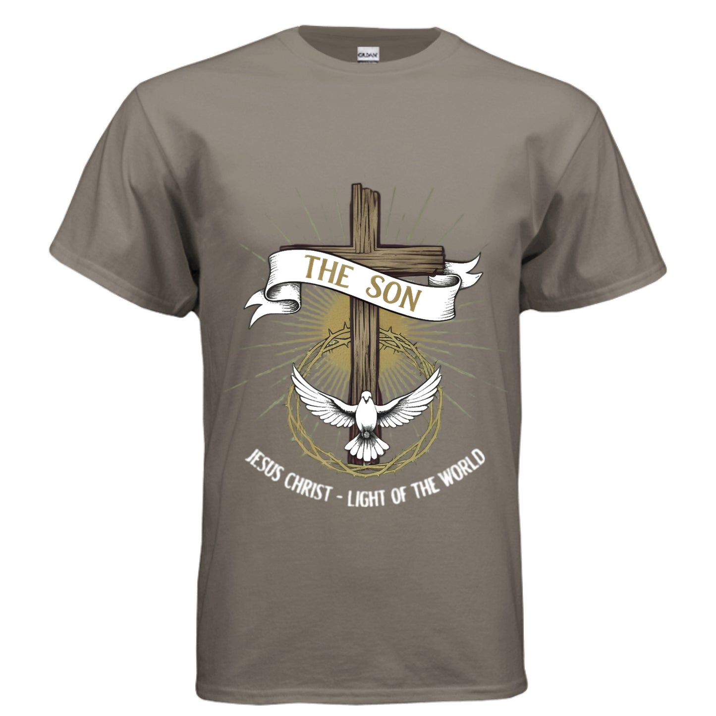 The Son Jesus Christ Light of the World Faith T-Shirt BROWN SAVANA Salvation Clothing and Accessories Apparel