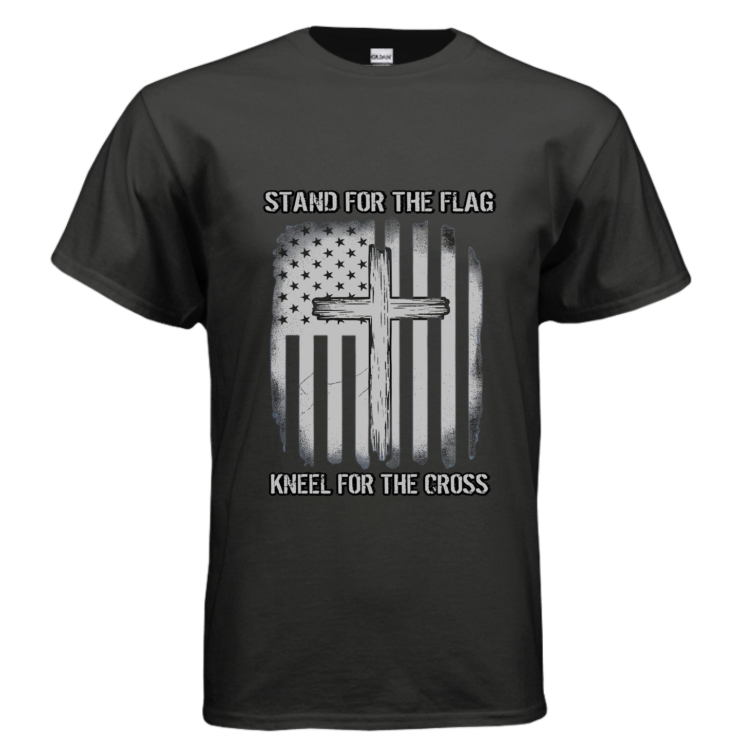 Stand for the Flag Kneel for the Cross Faith T-Shirt Salvation Clothing and Accessories Apparel