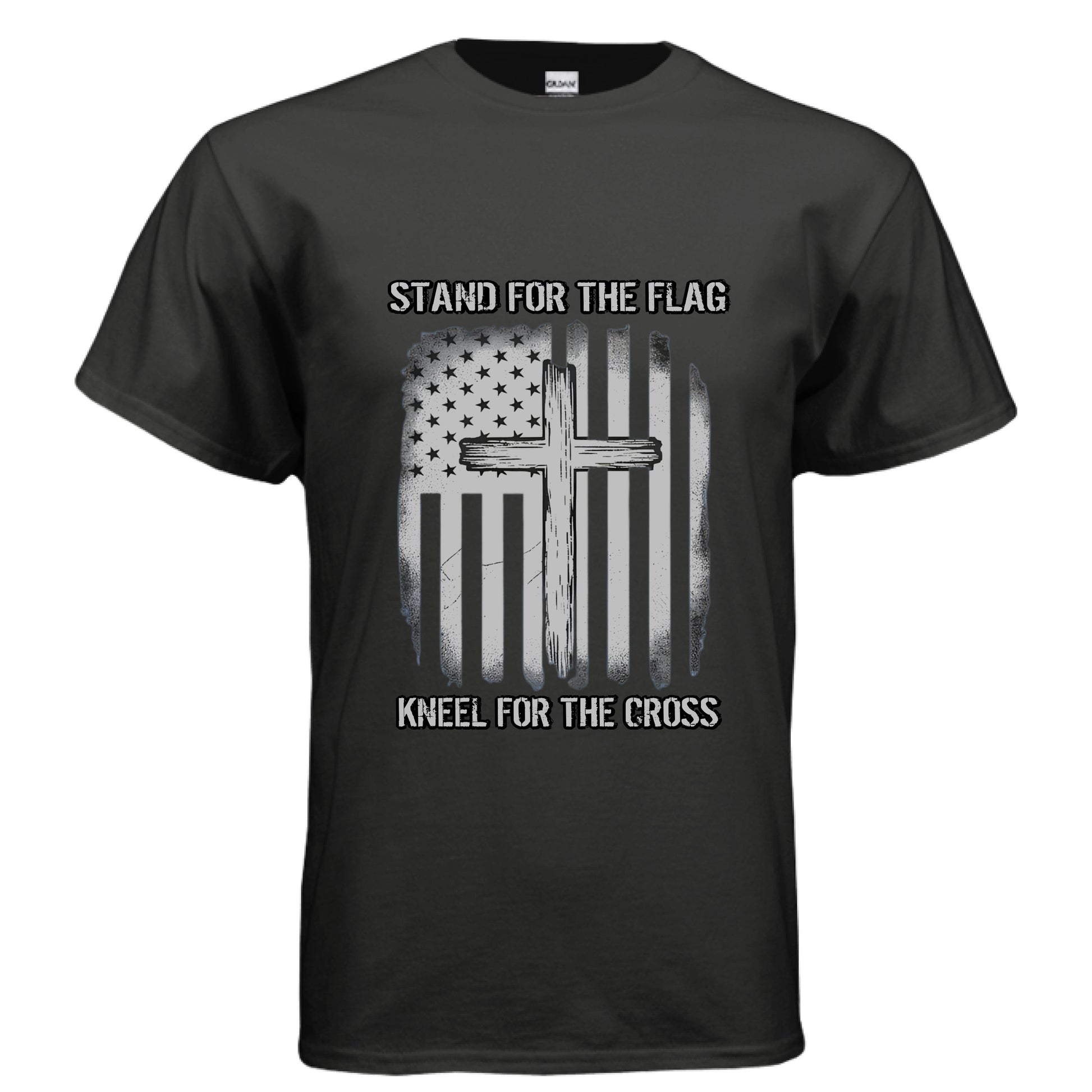 Stand for the Flag Kneel for the Cross Faith T-Shirt Salvation Clothing and Accessories Apparel