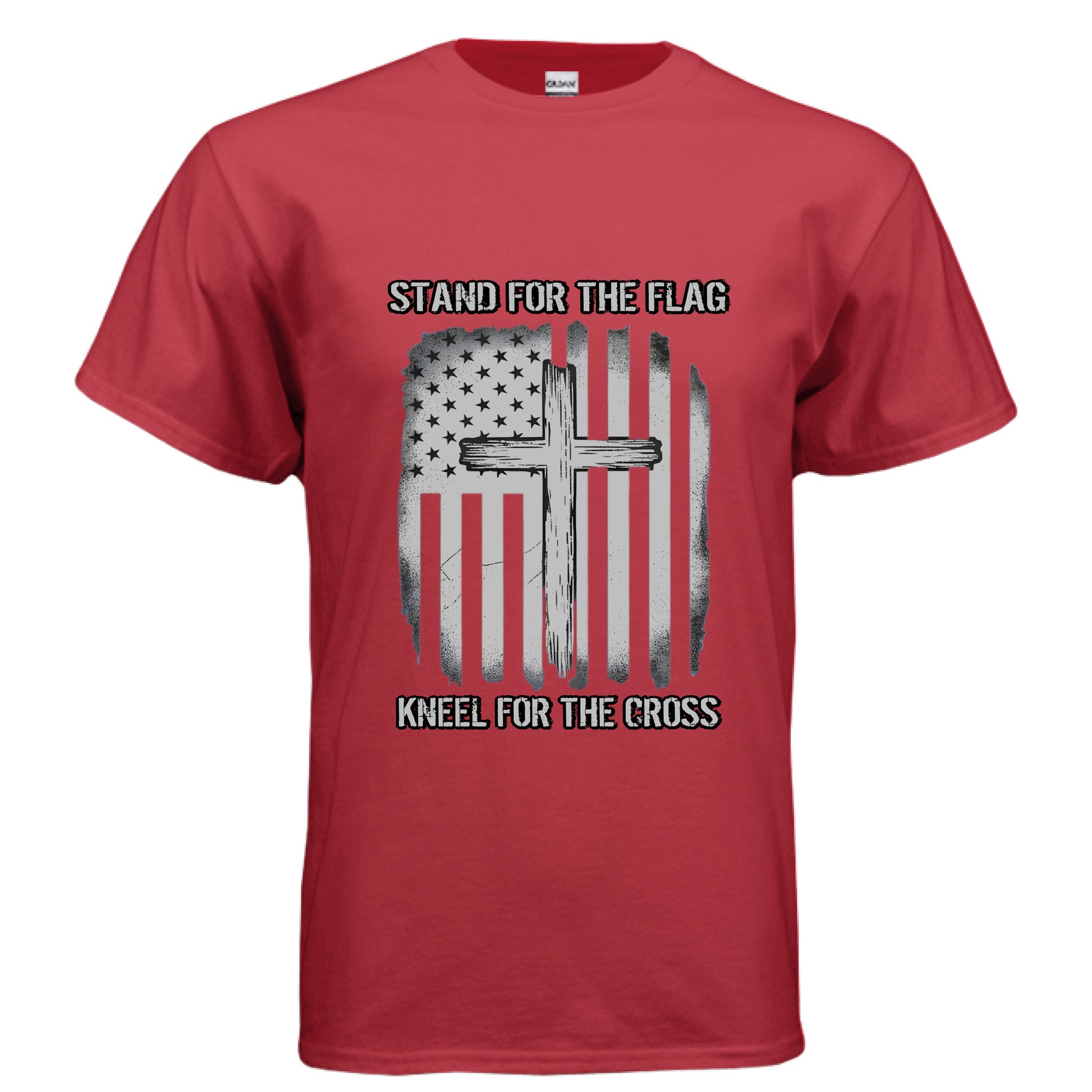 Stand for the Flag Kneel for the Cross Faith T-Shirt Salvation Clothing and Accessories Apparel