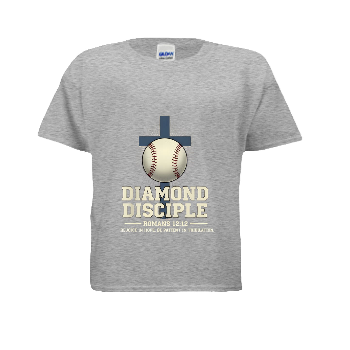 Diamond Disciple Romans 12:12 Kids Faith T-Shirt SPORT GREY Salvation Clothing and Accessories Apparel