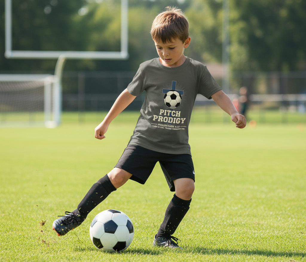 Pitch Prodigy Philippians 4:13 Kids Faith T-Shirt CHARCOAL Salvation Clothing and Accessories Apparel