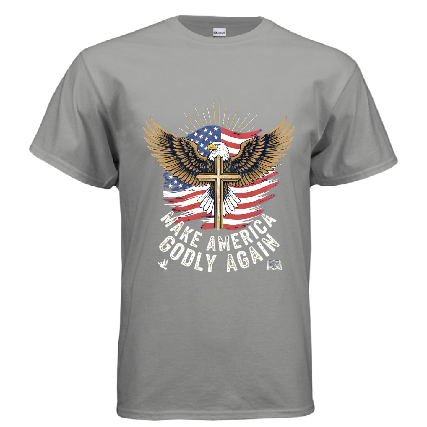Make America Godly Again MAGA Faith T-Shirt GRAVEL Salvation Clothing and Accessories Apparel