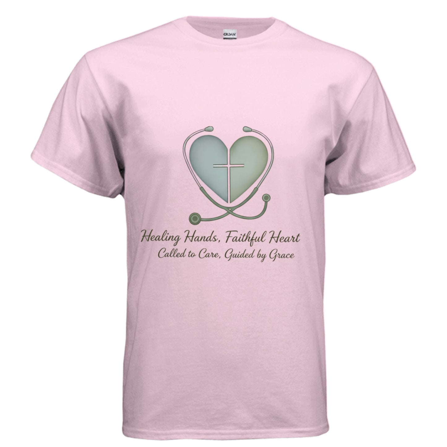 Healing Hands Nursing Faith T-Shirt LIGHT PINK Salvation Clothing and Accessories Apparel