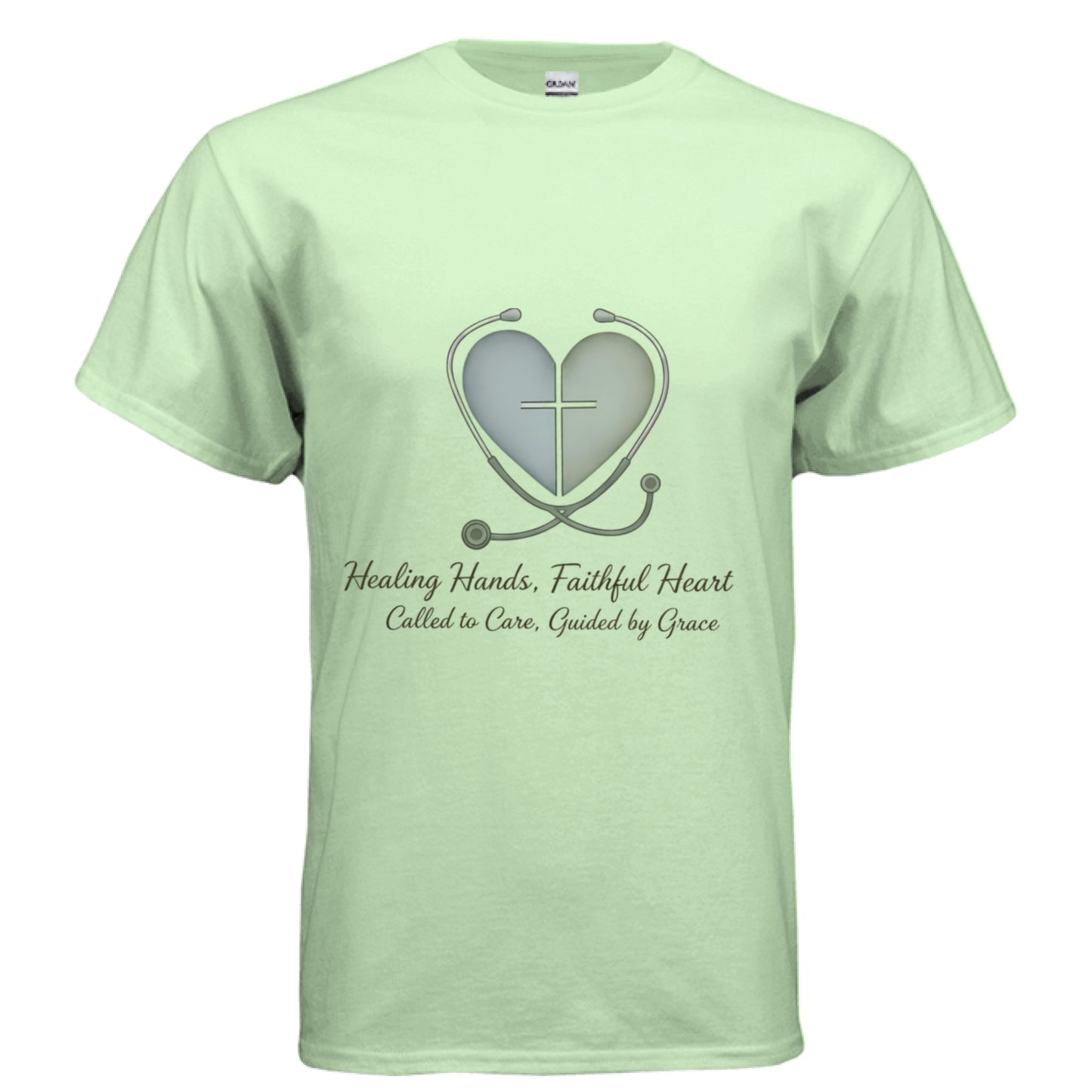 Healing Hands Nursing Faith T-Shirt MINT GREEN Salvation Clothing and Accessories Apparel
