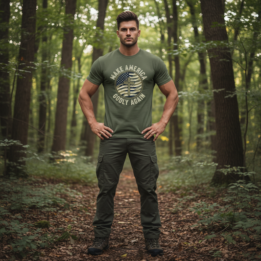 Make America Godly Again MAGA Faith T-Shirt Salvation Clothing and Accessories Apparel