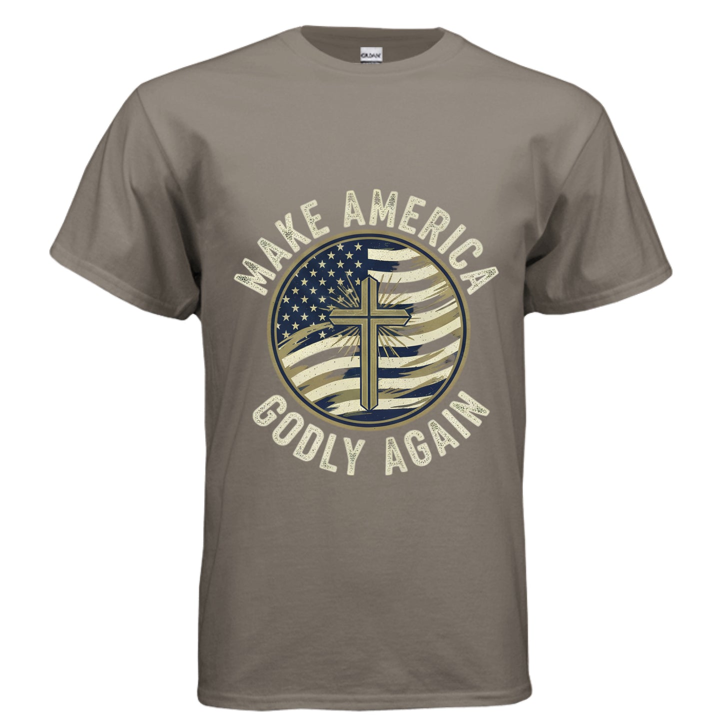 Make America Godly Again MAGA Faith T-Shirt BROWN SAVANA Salvation Clothing and Accessories Apparel