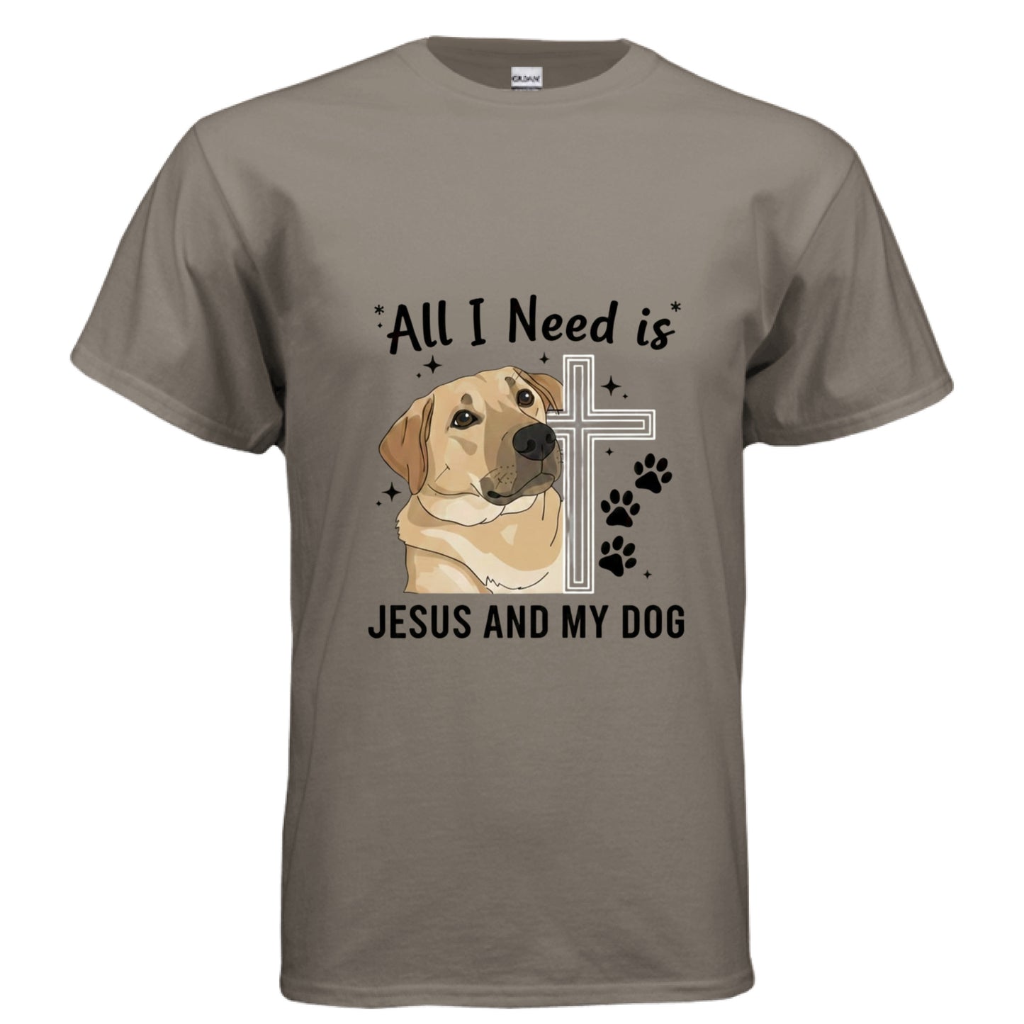 Jesus and my Dog Faith T-Shirt BROWN SAVANA Salvation Clothing and Accessories Apparel