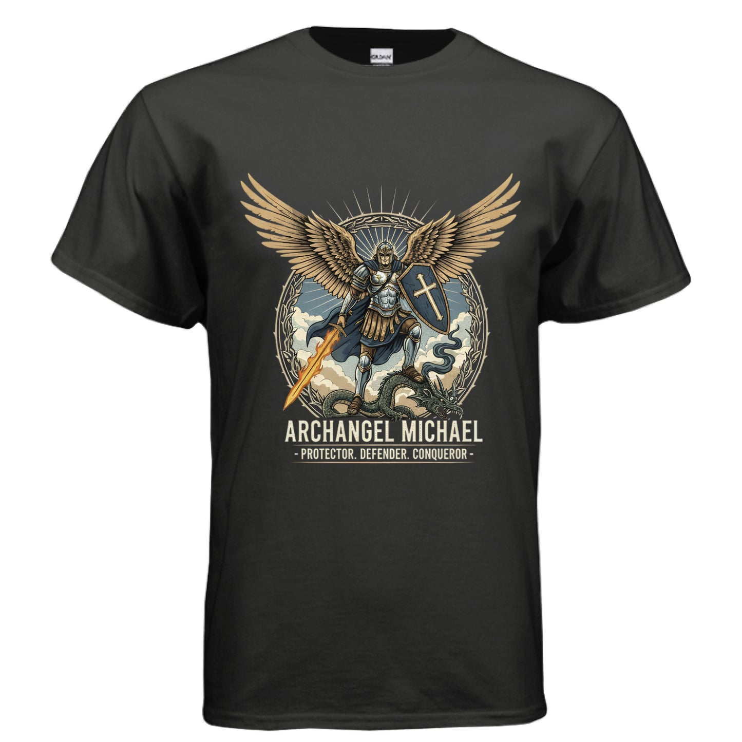 Archangel Michael Faith T-Shirt BLACK Salvation Clothing and Accessories Apparel