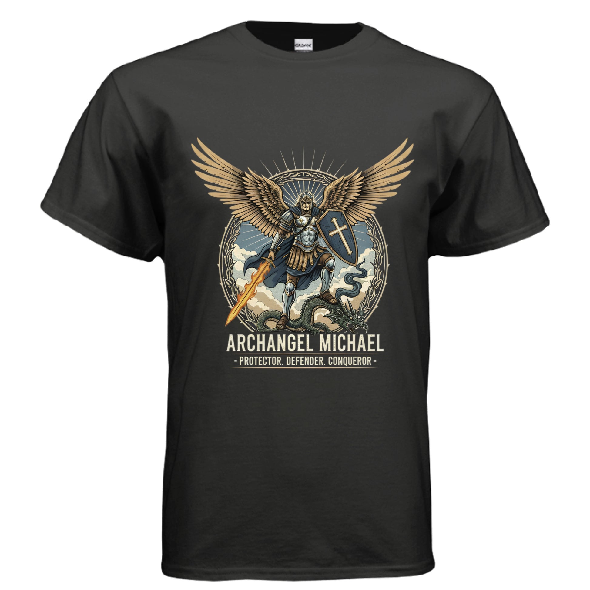Archangel Michael Faith T-Shirt BLACK Salvation Clothing and Accessories Apparel