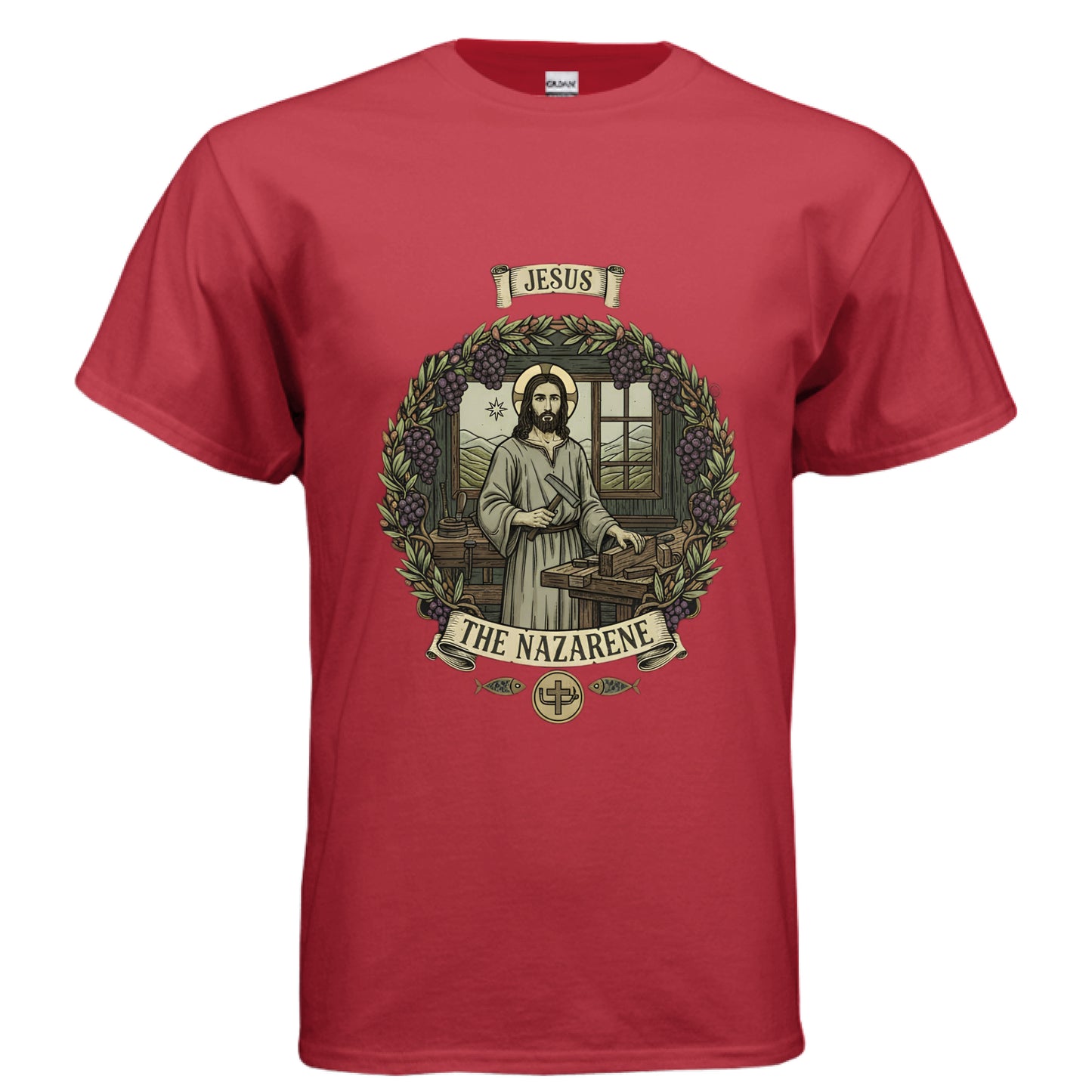 Jesus the Nazarene Faith T-Shirt RED Salvation Clothing and Accessories Apparel