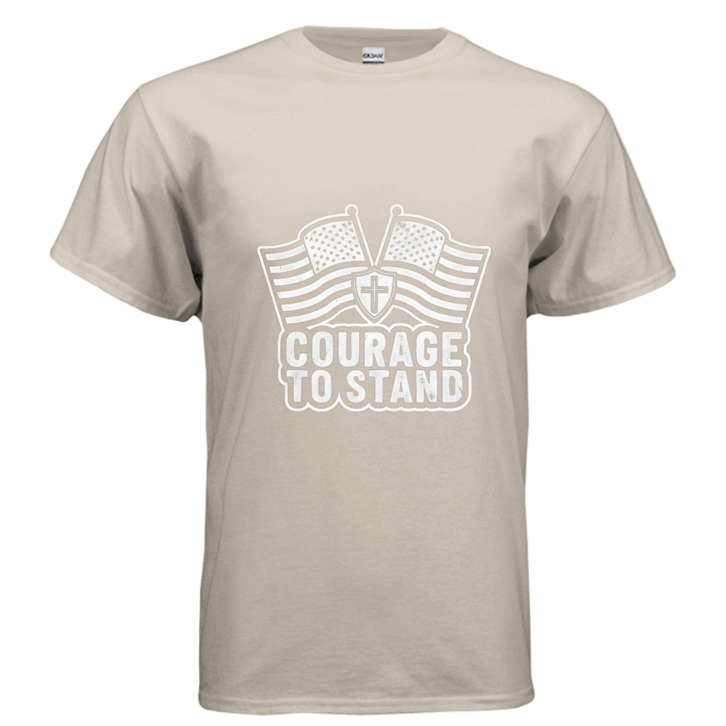 Courage to Stand Patriot T-Shirt (Charlie Kirk inspired) SAND Salvation Clothing and Accessories Apparel