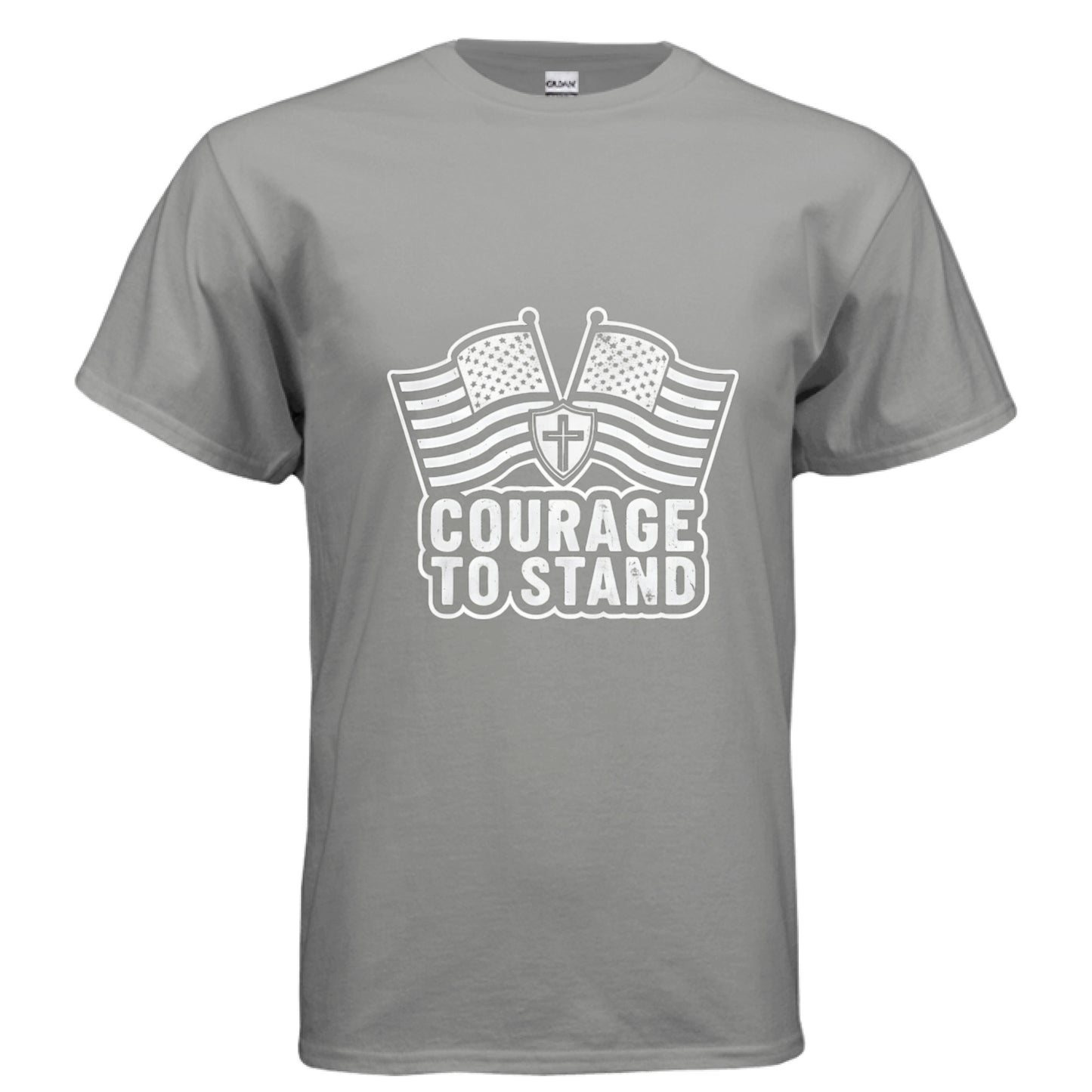 Courage to Stand Patriot T-Shirt (Charlie Kirk inspired) GRAVEL Salvation Clothing and Accessories Apparel