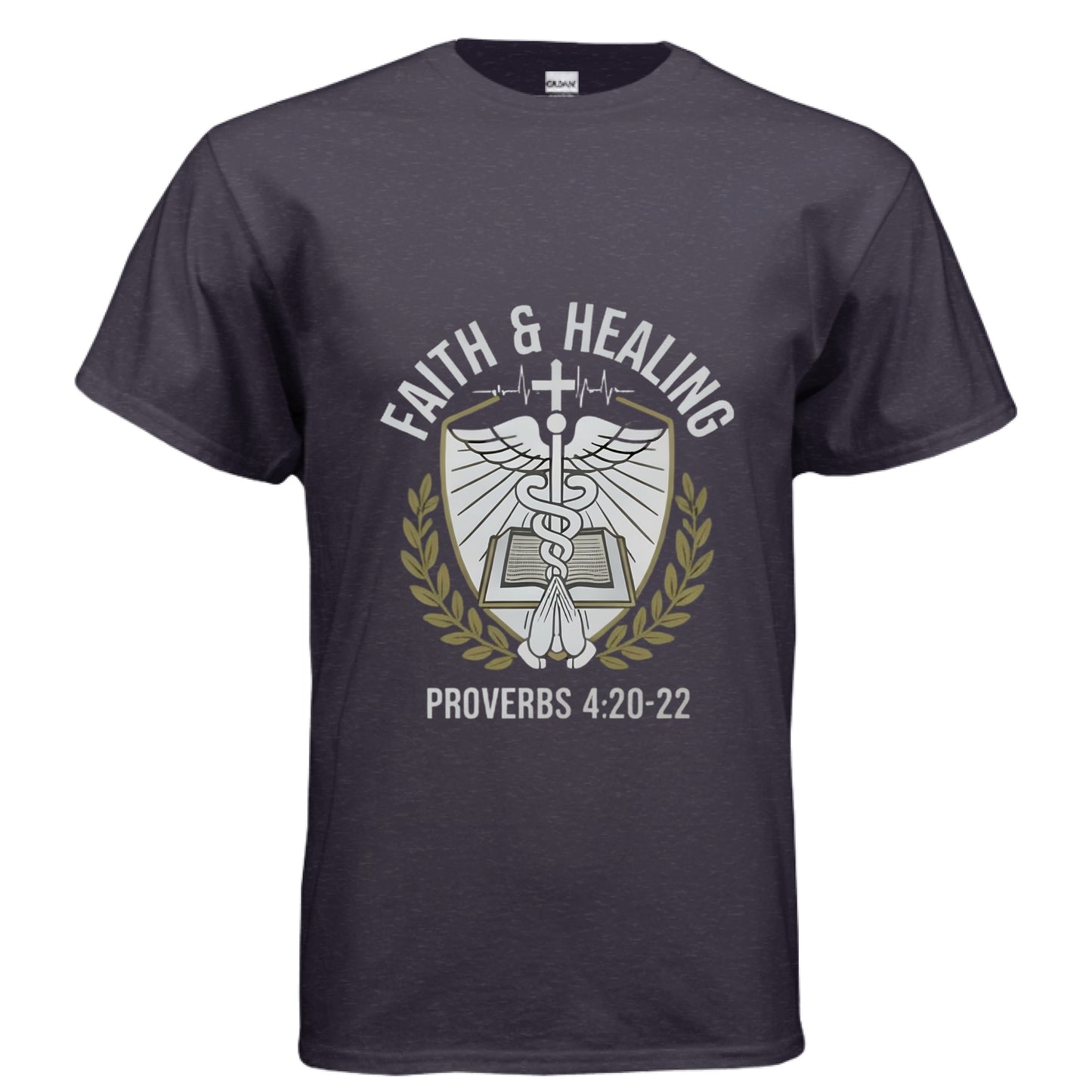 Faith and Healing Proverbs 4:20-22 Doctors Faith T-Shirt BLACKBERRY Salvation Clothing and Accessories Apparel
