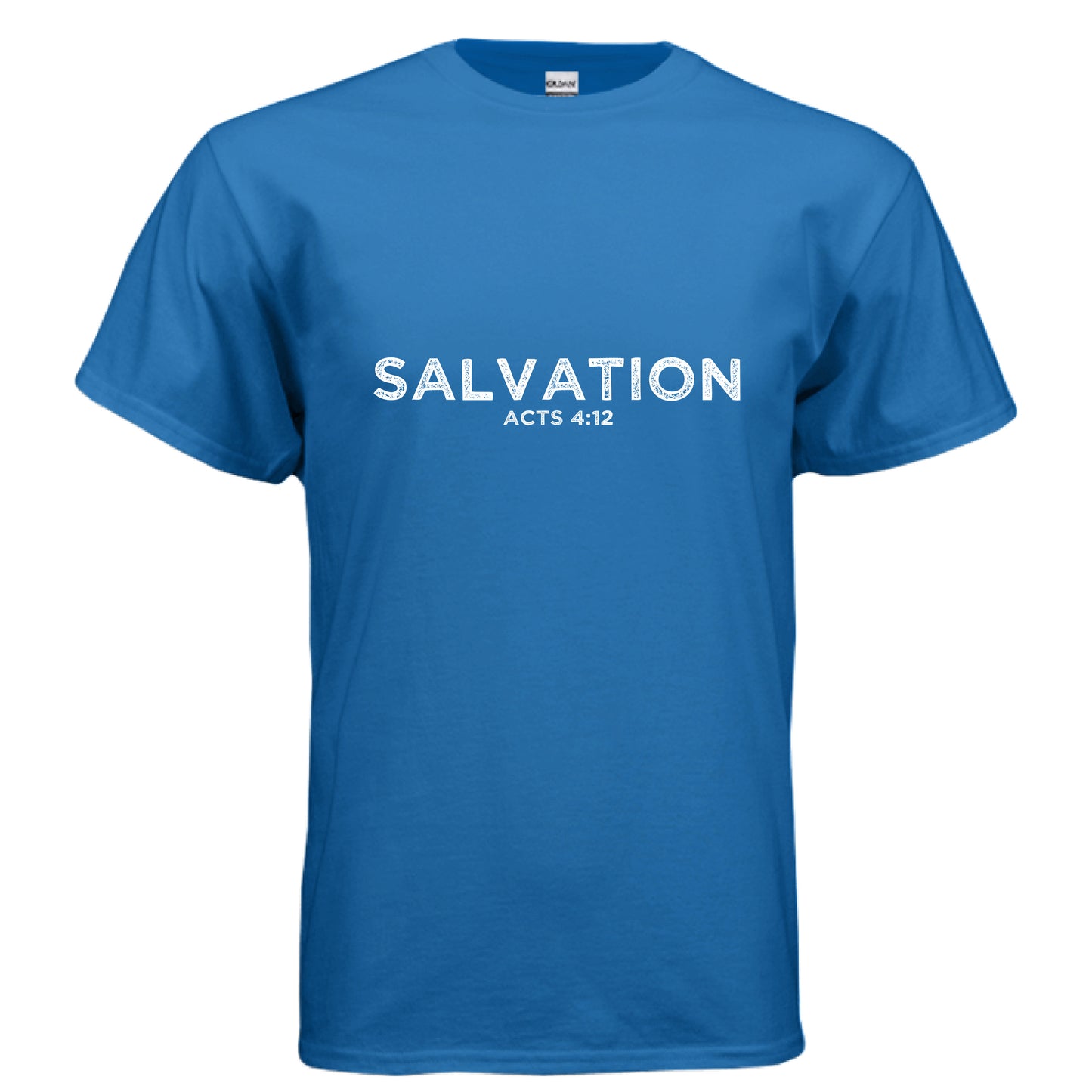 SALVATION Acts 4:12 Faith T-Shirt ROYAL Salvation Clothing and Accessories Apparel