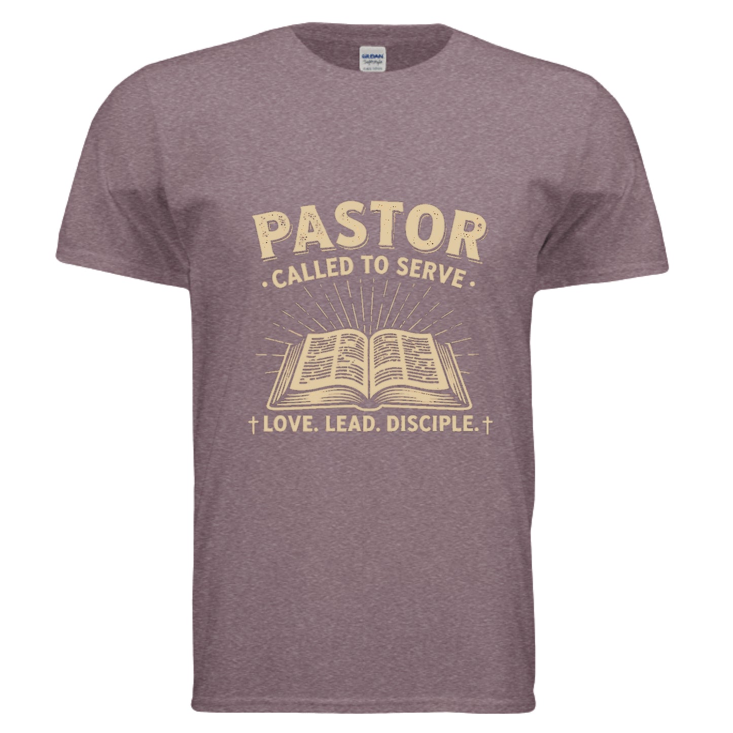 Pastor-Called to Serve Faith T-Shirt HEATHER MAROON Salvation Clothing and Accessories Apparel