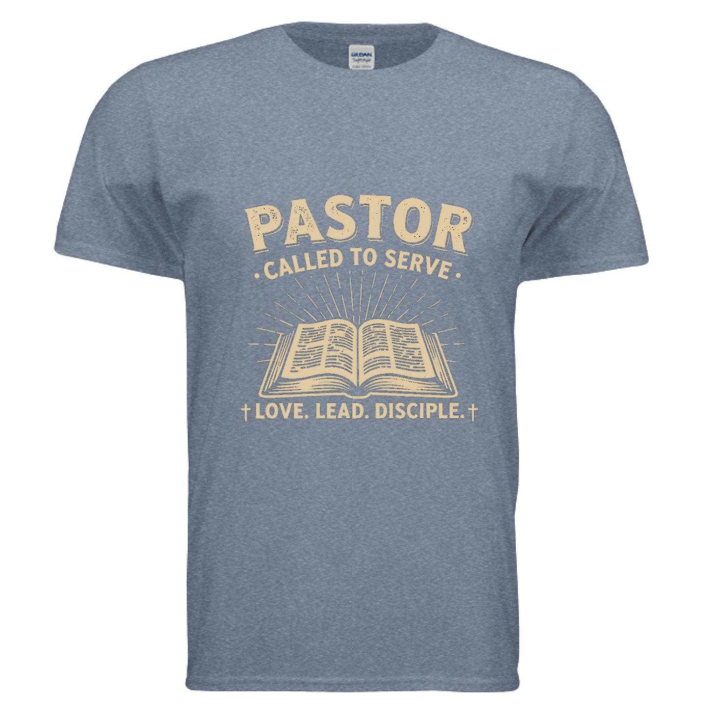 Pastor-Called to Serve Faith T-Shirt HEATHER INDIGO Salvation Clothing and Accessories Apparel