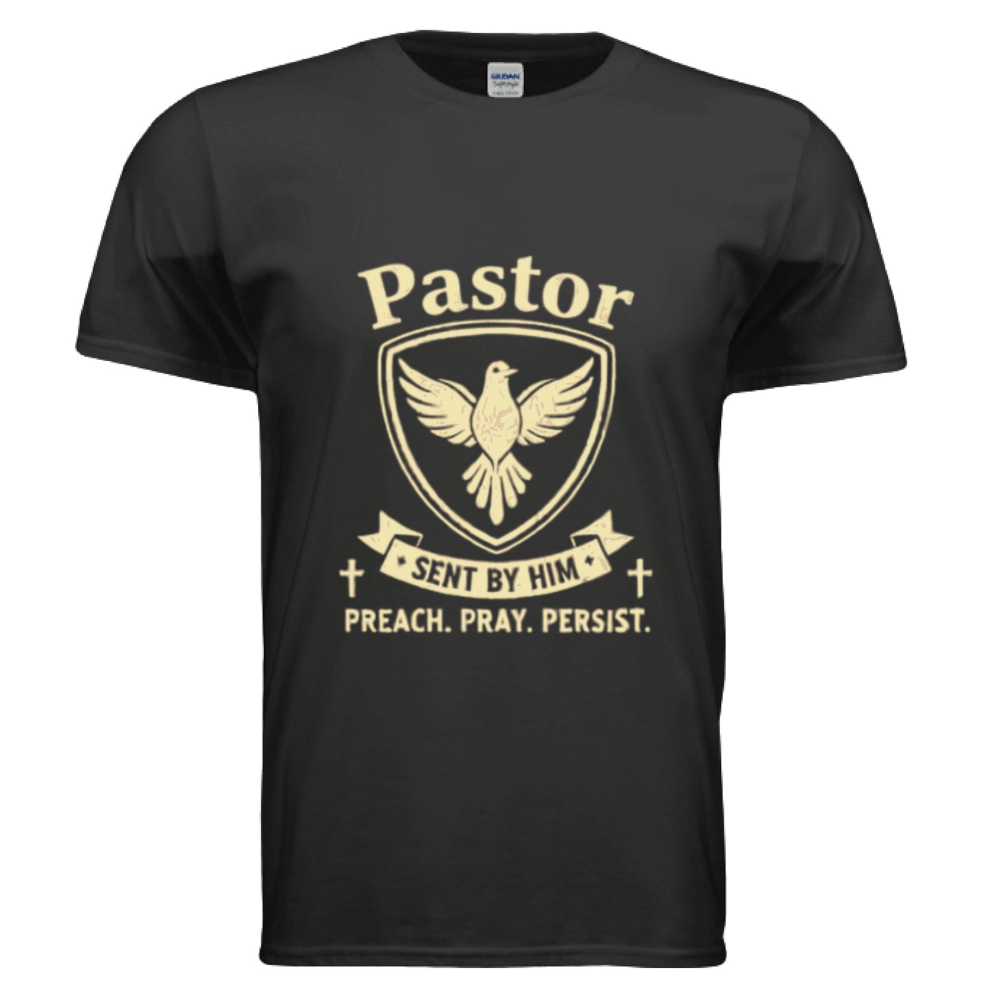 Pastor-Sent by Him Faith T-Shirt BLACK Salvation Clothing and Accessories Apparel