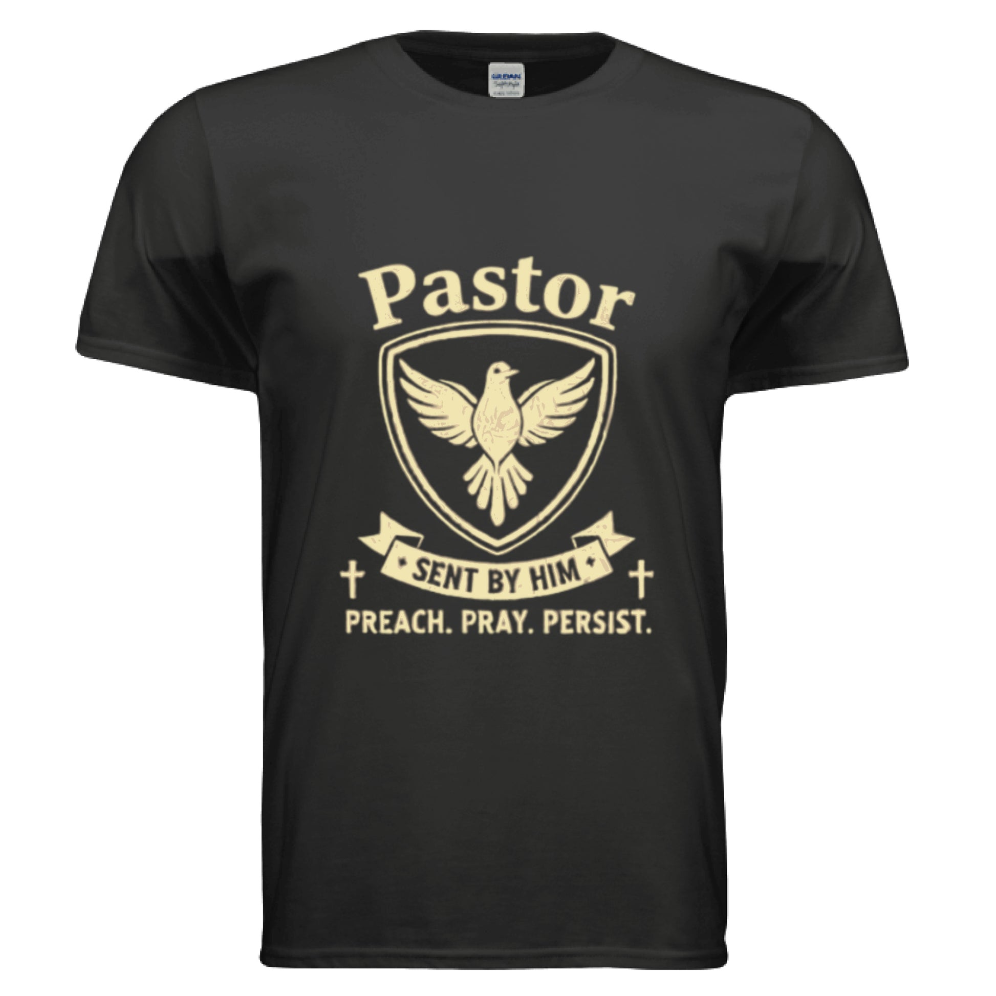 Pastor-Sent by Him Faith T-Shirt BLACK Salvation Clothing and Accessories Apparel