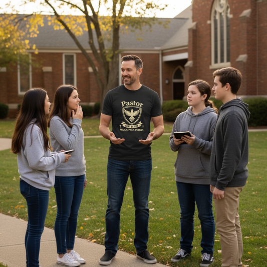 Pastor-Sent by Him Christian T-Shirt Salvation Clothing and Accessories Apparel