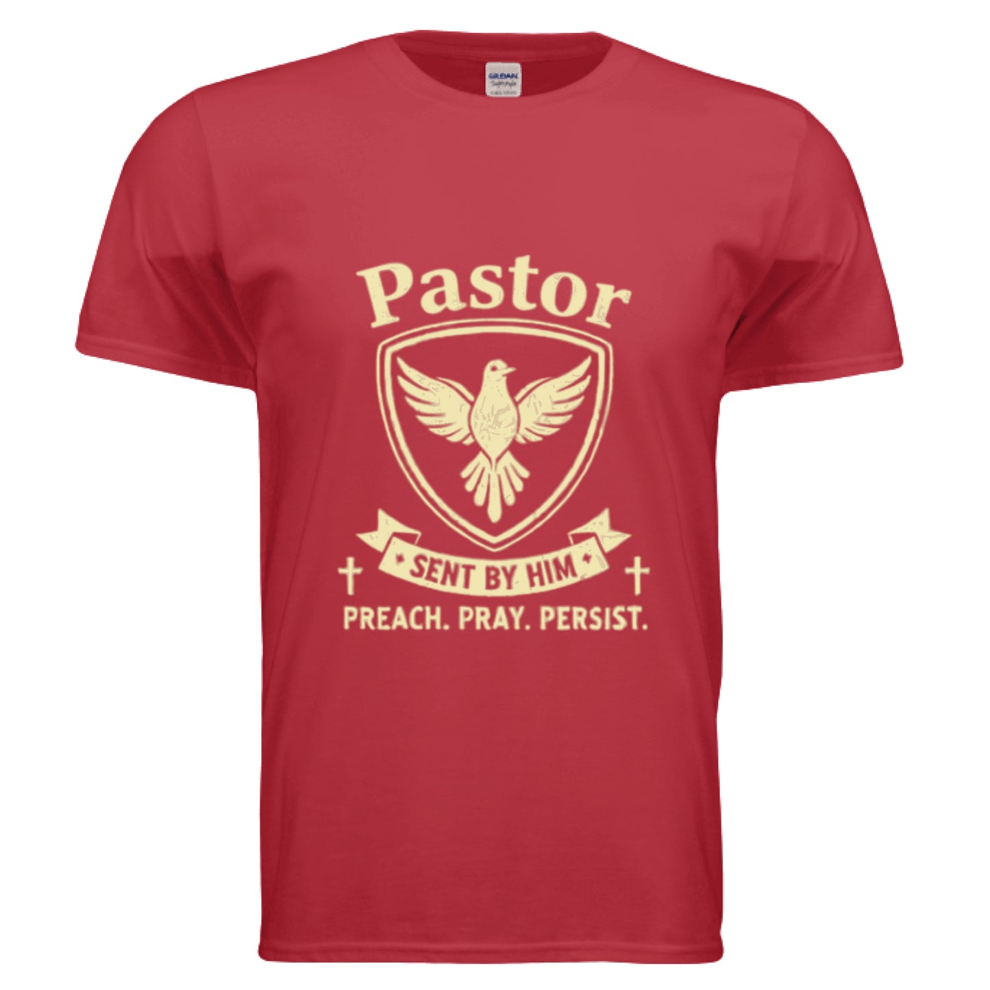 Pastor-Sent by Him Faith T-Shirt RED Salvation Clothing and Accessories Apparel
