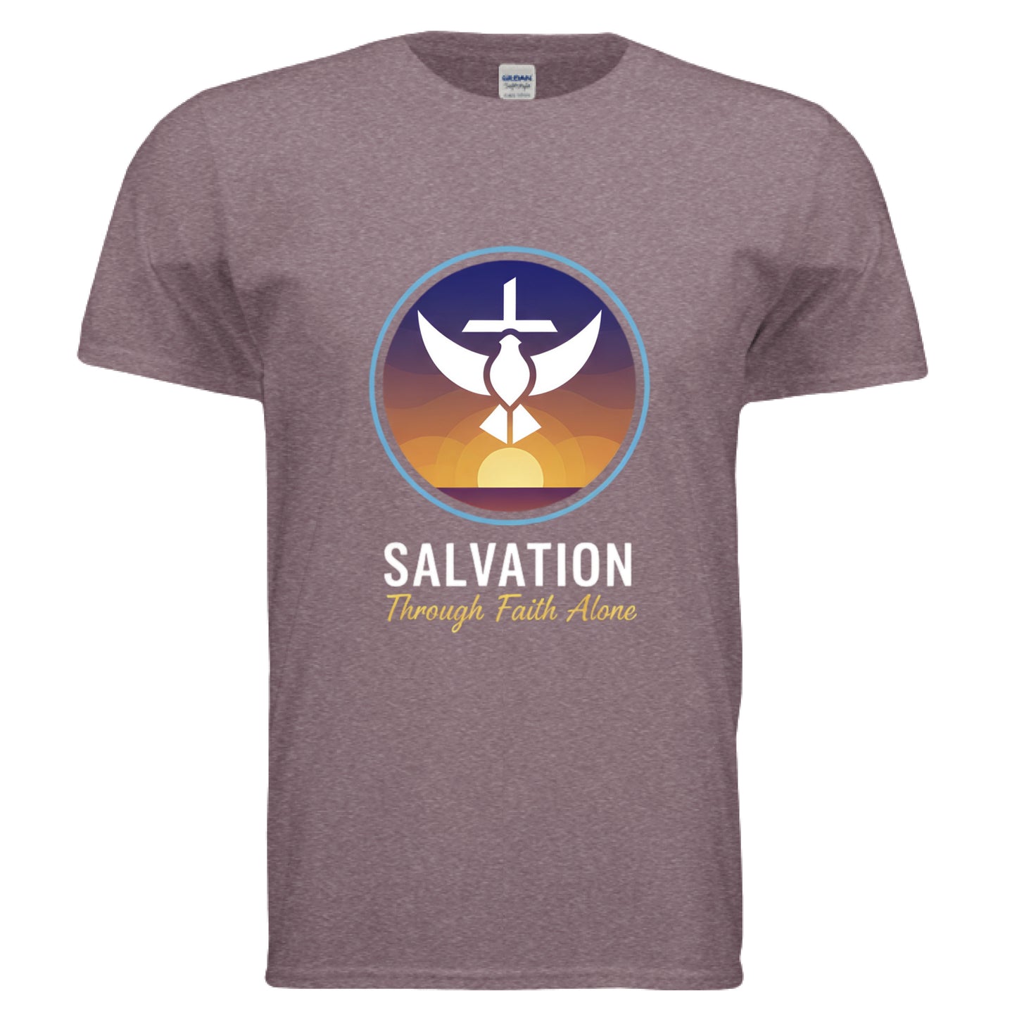Salvation Through Faith Alone Faith T-Shirt HEATHER MAROON Salvation Clothing and Accessories Apparel