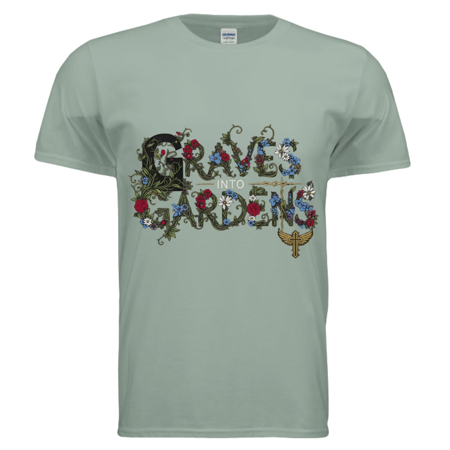 Graves into Gardens Faith T-Shirt (Brandon Lake Inspired) Sage Salvation Clothing and Accessories Apparel