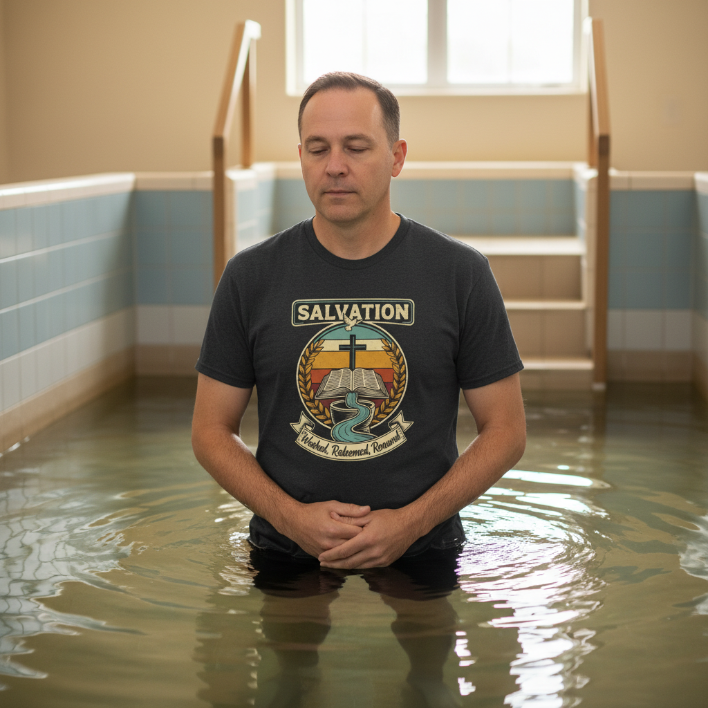 Salvation Washed Redeemed Renewed Faith T-Shirt Salvation Clothing and Accessories Apparel