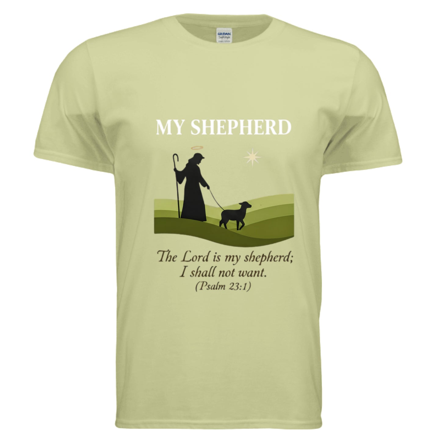 My Shepherd Psalm 23:1 Faith T-Shirt PISTACHIO Salvation Clothing and Accessories Apparel