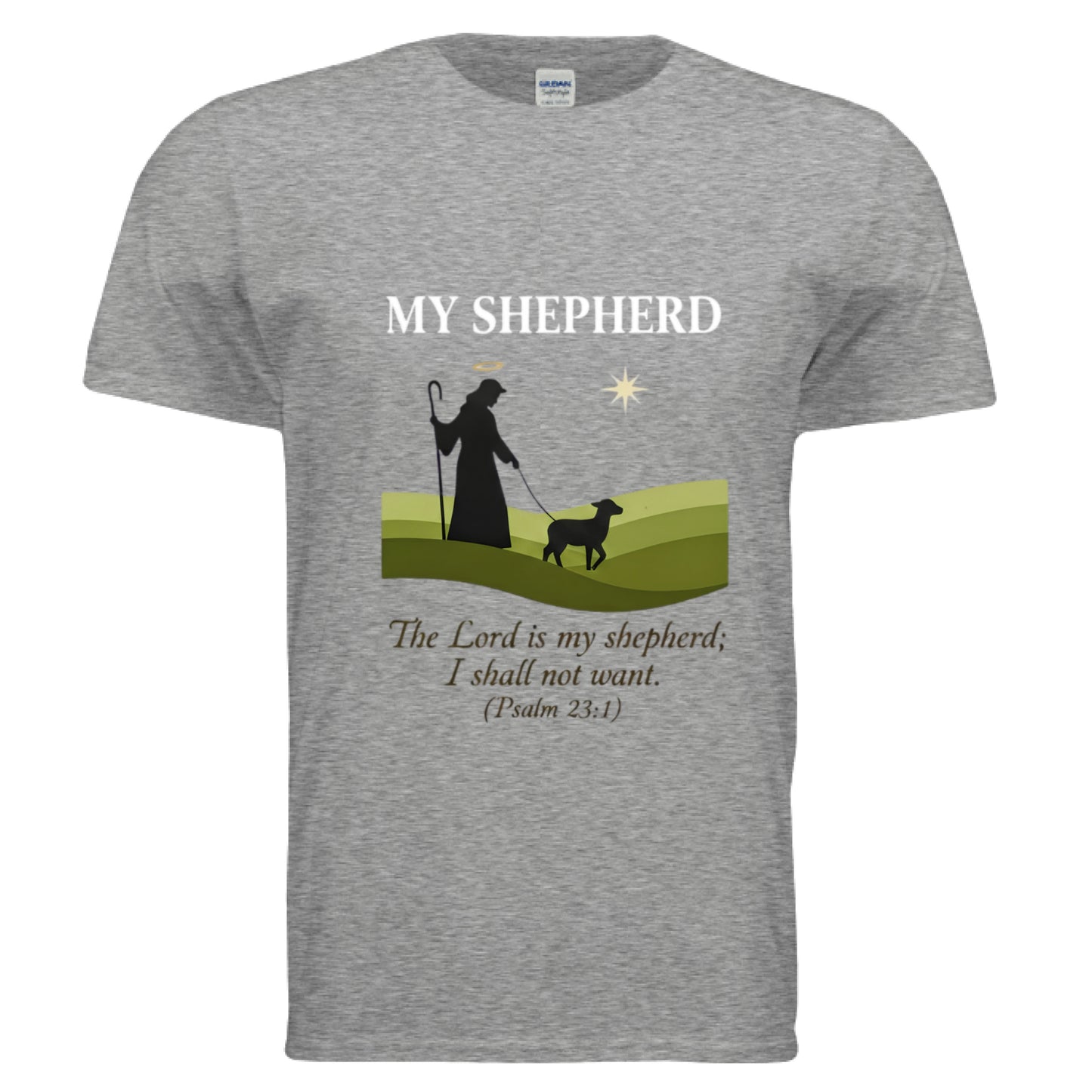 My Shepherd Psalm 23:1 Faith T-Shirt GRAPHITE HEATHER Salvation Clothing and Accessories Apparel