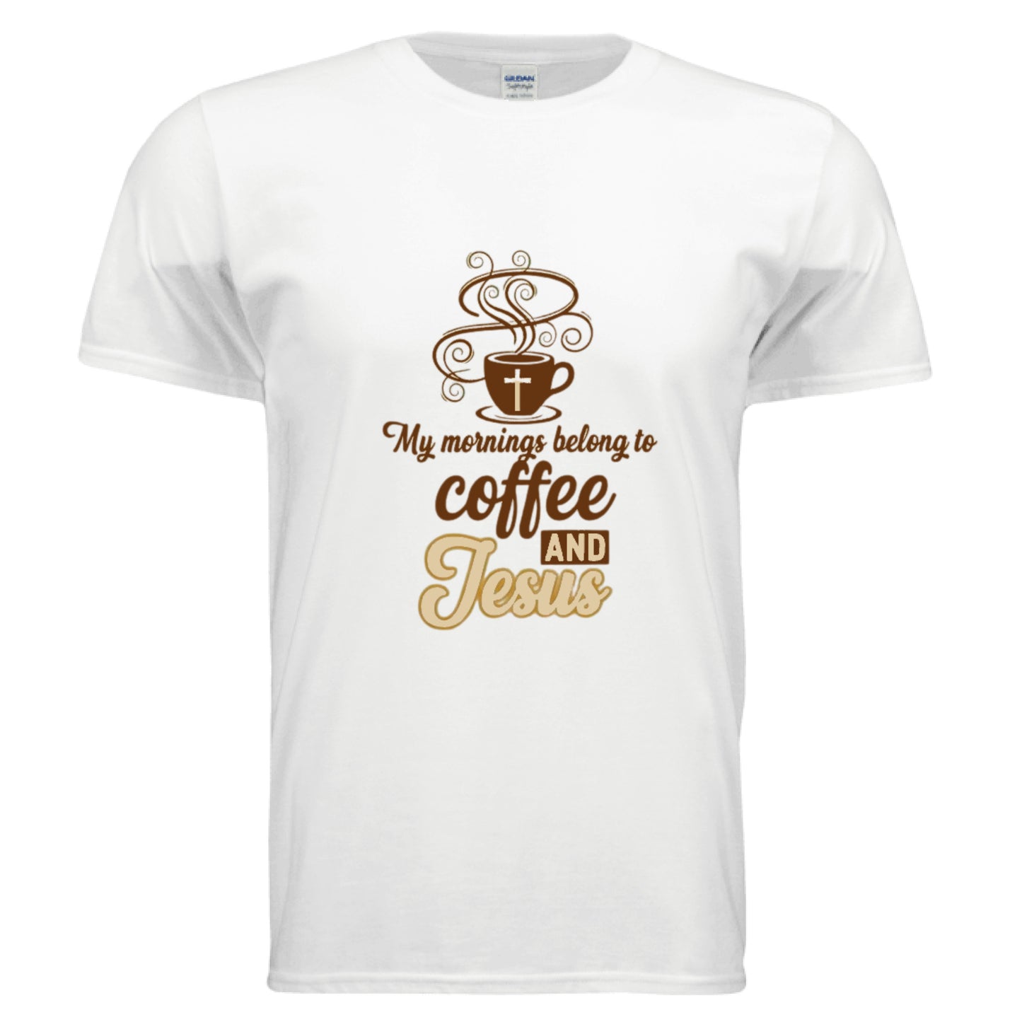Coffee and Jesus Faith T-Shirt WHITE Salvation Clothing and Accessories Apparel
