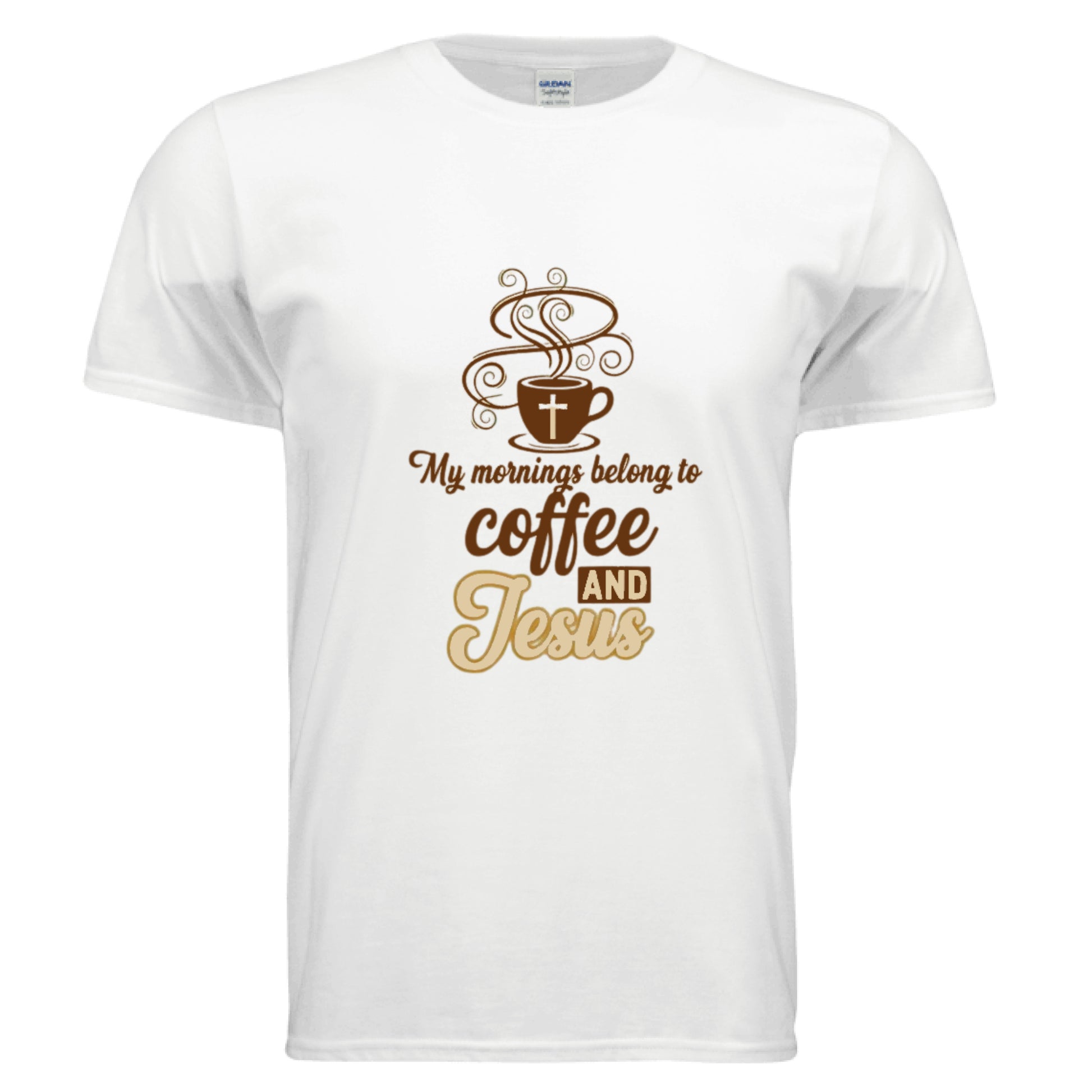 Coffee and Jesus Faith T-Shirt WHITE Salvation Clothing and Accessories Apparel