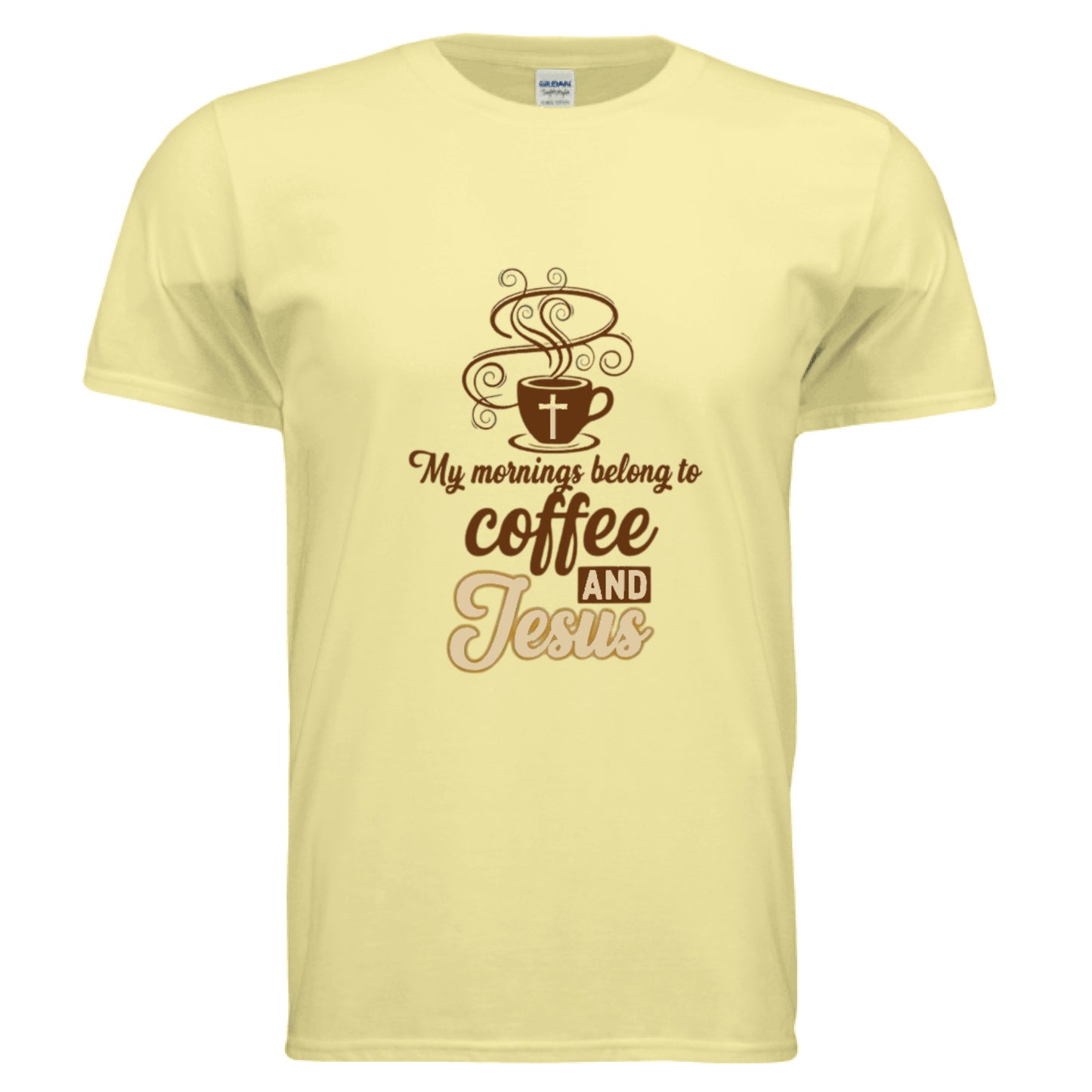 Coffee and Jesus Faith T-Shirt CORNSILK Salvation Clothing and Accessories Apparel