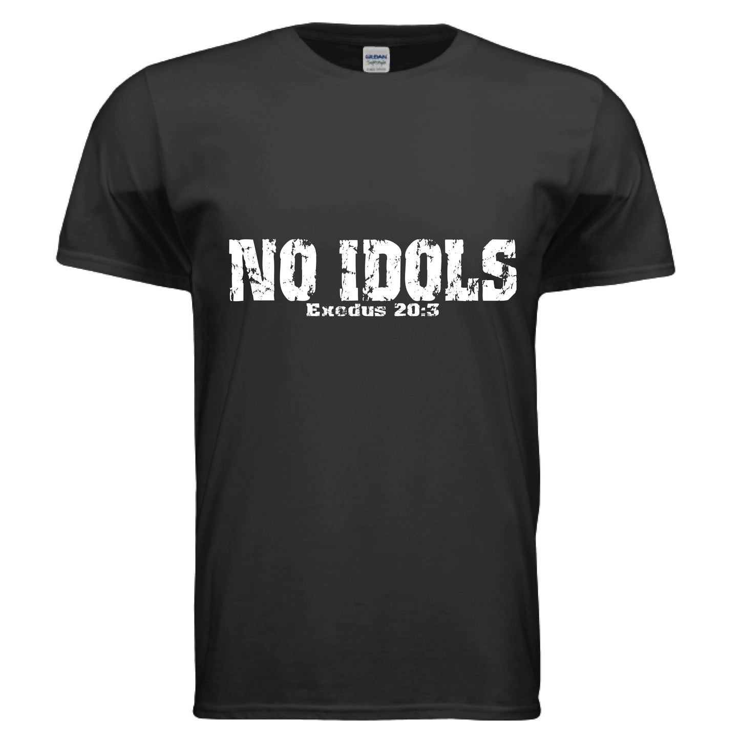 No Idols Exodus 20:3 Faith T-Shirt (Brandon Lake Inspired) BLACK Salvation Clothing and Accessories Apparel